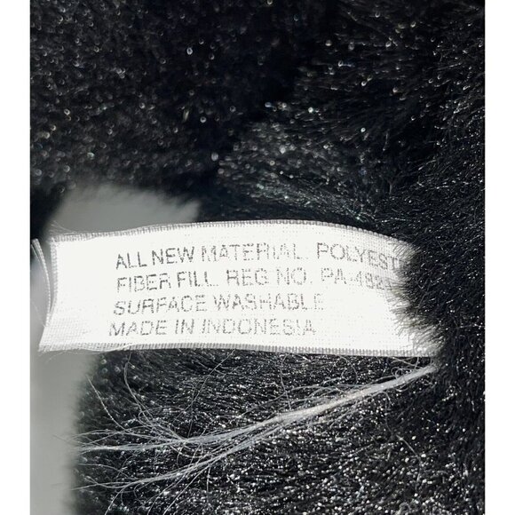 FAO SCHWARTZ 16" Black Realistic Plush Stuffed LABRADOR RETRIEVER Dog Collar EUC - Picture 8 of 8